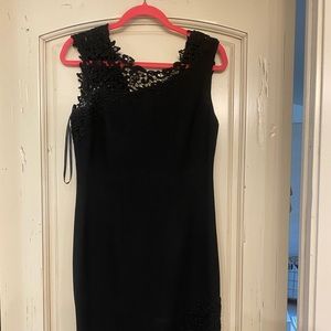 Classy black dress with lace detail
